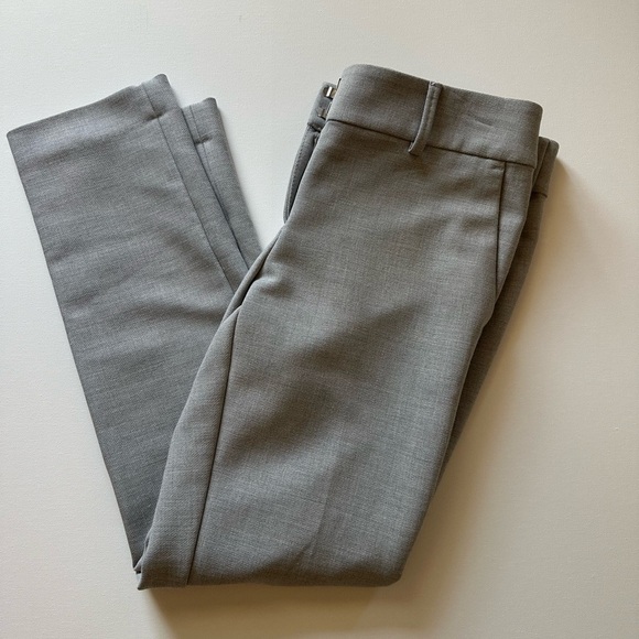 Women's LOFT Pants, Size 0, Grey Straight Leg /Ankle Length - Picture 1 of 8